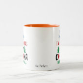 Cat Dreaming a CORONA Freie Weihnachten | Funny Zweifarbige Tasse (Mittel)