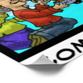 Cat Dreams Funny Collectious Art Poster (Ecke)