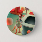 Cat Drink Ber in der Bar Button (Vorderseite)