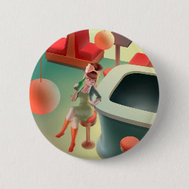 Cat Drink Ber in der Bar Button