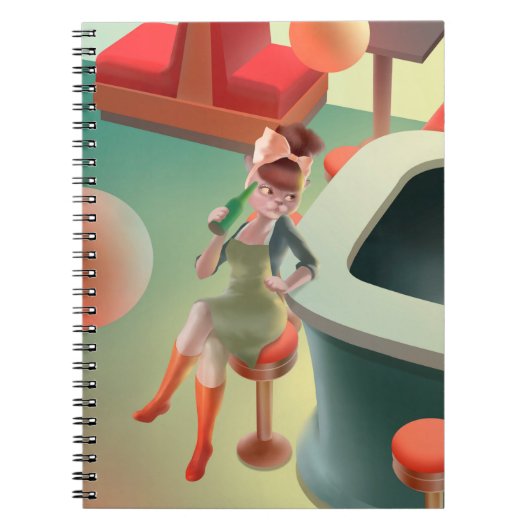 Cat Drink Ber in der Bar Notizblock (Vorderseite)