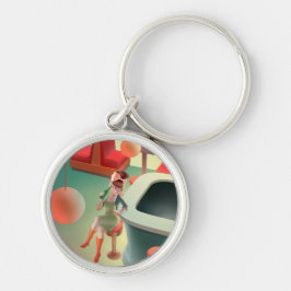 Cat Drink Ber in der Bar Schlüsselanhänger