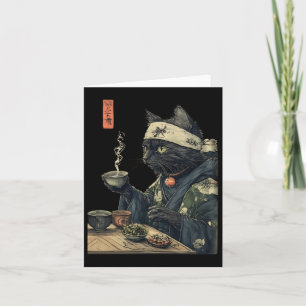 Cat Drinking Tee Japanisches Teezeremonie Kunst, D Karte