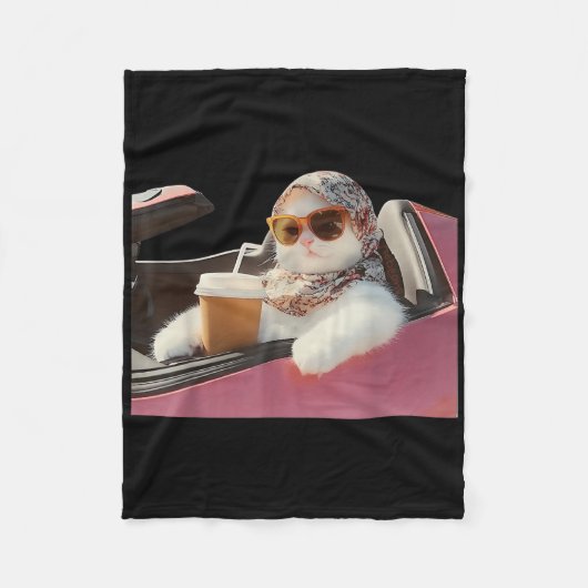 Cat Driving Meme Rage konsumiert mich Albernen Spa Fleecedecke (Vorderseite)