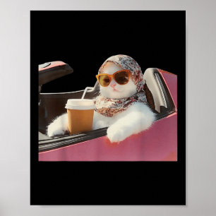 Cat Driving Meme Rage konsumiert mich Albernen Spa Poster