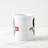 Cat Drummer 80er Hair Band Kaffeetasse (Mittel)