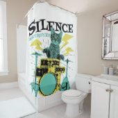 Cat Drummer Destroyer of Blanket Duschvorhang (Beispiel)