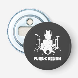 Cat Drummer Purr Cussion Funny Flaschenöffner