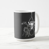 Cat Drummer Trommeln Tasse (VorderseiteRechts)