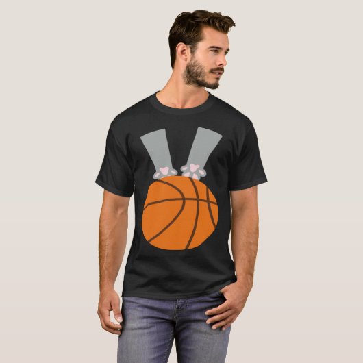 Cat Dunk cat dunking a basketball T-Shirt (Vorne ganz)