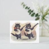 Cat Duo Postkarte (Stehend Vorderseite)