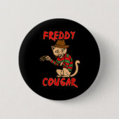 Cat _ Dy Cougar -funny Halloween For Men Women Kid Button (Vorderseite)