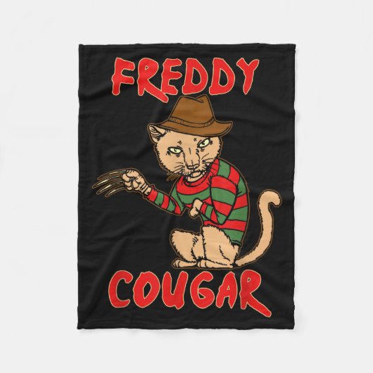 Cat _ Dy Cougar -funny Halloween For Men Women Kid Fleecedecke (Vorderseite)