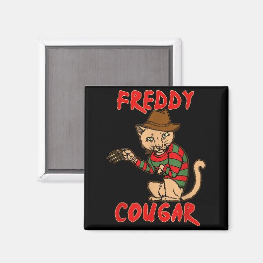 Cat _ Dy Cougar -funny Halloween For Men Women Kid Magnet (Vorderseite/Rückseite)