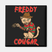 Cat _ Dy Cougar -funny Halloween For Men Women Kid Magnet (Vorne)