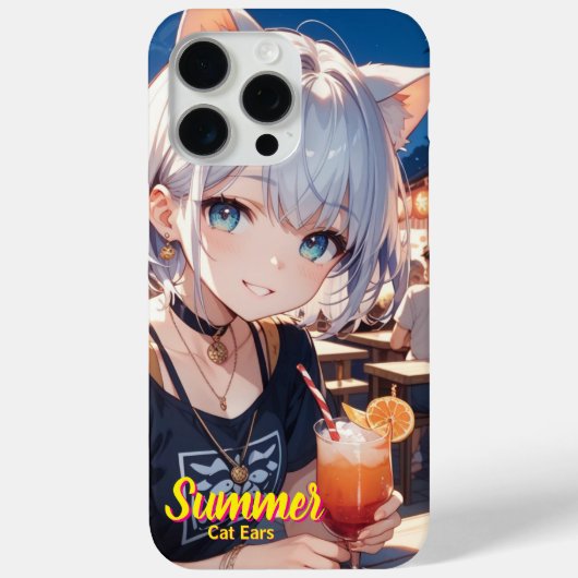 cat ears summer  Girl iPhone / iPad ケース Case-Mate iPhone Hülle (Rückseite)
