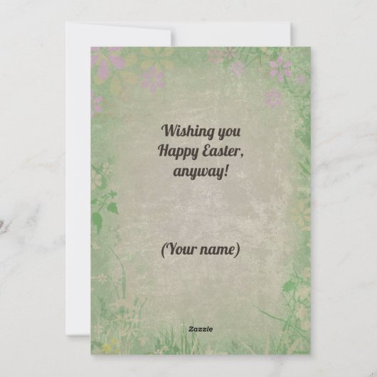 Cat-Easterbunny 🐰 😸 Feiertagskarte (Rückseite)