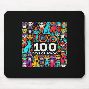 Cat Easy 100 Days of School T-Shirt Lehrer Mousepad