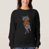 Cat Eat Pizza Sweatshirt (Vorderseite)