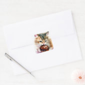 Cat Eating Cupcake Sticker (Umschlag)