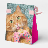 Cat Eating Donut Geschenkschachtel (Rückseite)