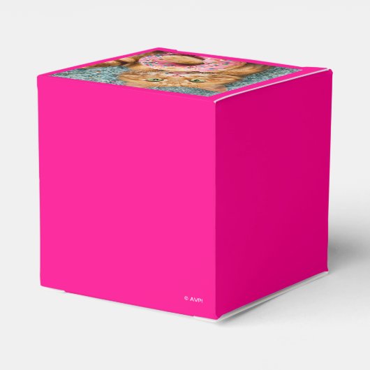 Cat Eating Donut Geschenkschachtel (Rückseite)