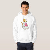 Cat Eating Donut Hoodie (Vorne ganz)