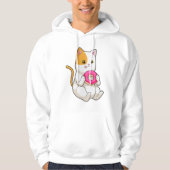 Cat Eating Donut Hoodie (Vorderseite)
