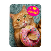 Cat Eating Donut Magnet (Vertikal)