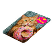 Cat Eating Donut Magnet (Linke Seite)