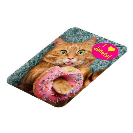 Cat Eating Donut Magnet (Linke Seite)