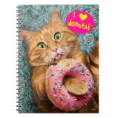 Cat Eating Donut Notizblock (Vorderseite)