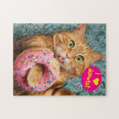 Cat Eating Donut Puzzle (Horizontal)