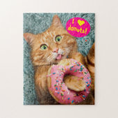 Cat Eating Donut Puzzle (Vertikal)