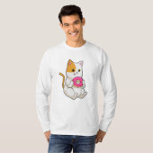 Cat Eating Donut T-Shirt (Vorne ganz)