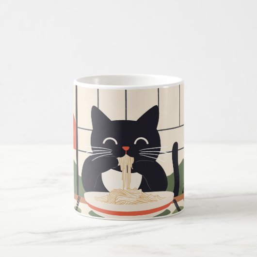 cat eating pasta kaffeetasse (Mittel)