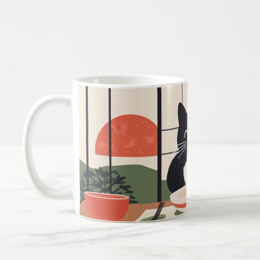 cat eating pasta kaffeetasse (Links)