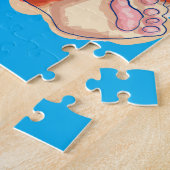 Cat Eating Pizza color Puzzle (Seite)