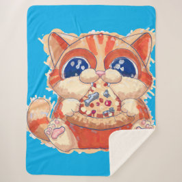 Cat Eating Pizza color Sherpadecke
