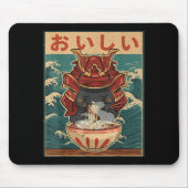 Cat Eating Ramen For Men Women Teens Girls Kawaii Mousepad (Vorne)