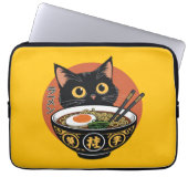 Cat eating ramen laptopschutzhülle (Vorderseite)