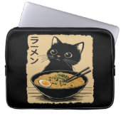 Cat eating ramen laptopschutzhülle (Vorderseite)