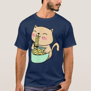 Cat Eating Ramen T-Shirt