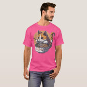 Cat Eating Ramen T-Shirt (Vorne ganz)