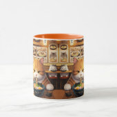 Cat Eating Ramen v1 Tasse (Zentrum)