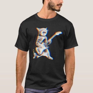 Cat EDM Rock Music Funny Gips für Katze Lover Men T-Shirt