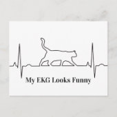 Cat EKG Postkarte (Vorderseite)