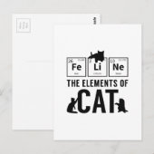 Cat-Elemente Postkarte (Vorne/Hinten)