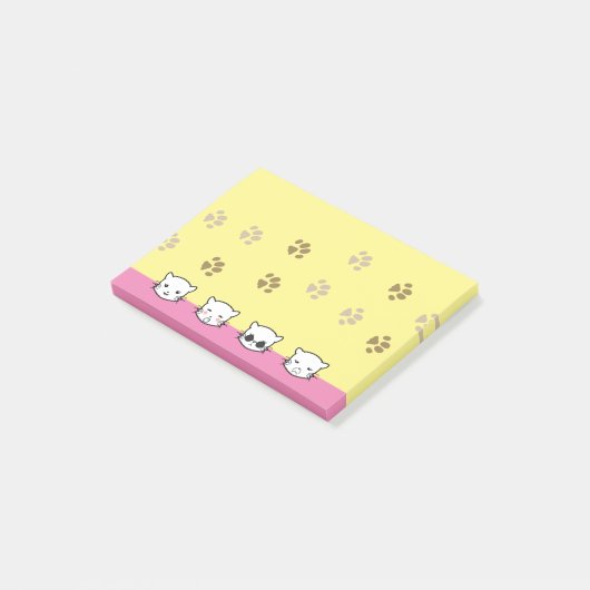 Cat Emoji Art 1 Post-it Klebezettel (angewinkelt)