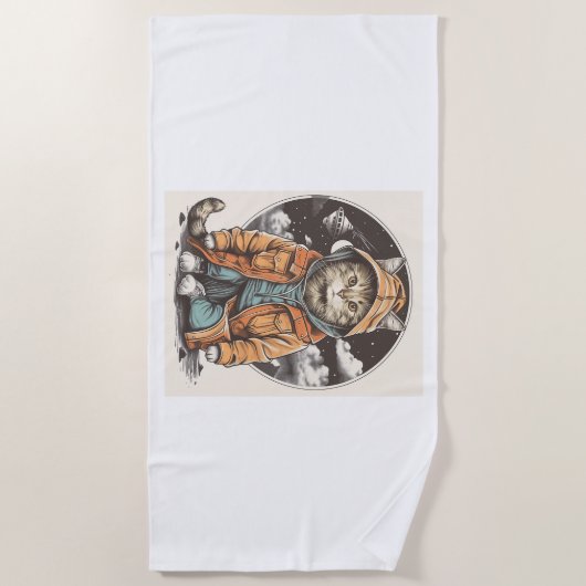 Cat Encounter Strandtuch (Vorderseite)
